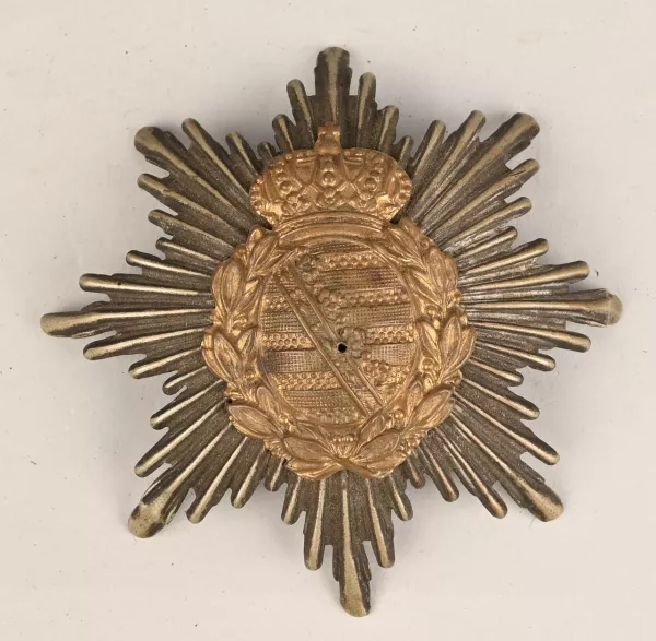 Saxon Silver Pickelhaube Frontplate for NCO Visuel 1 principal